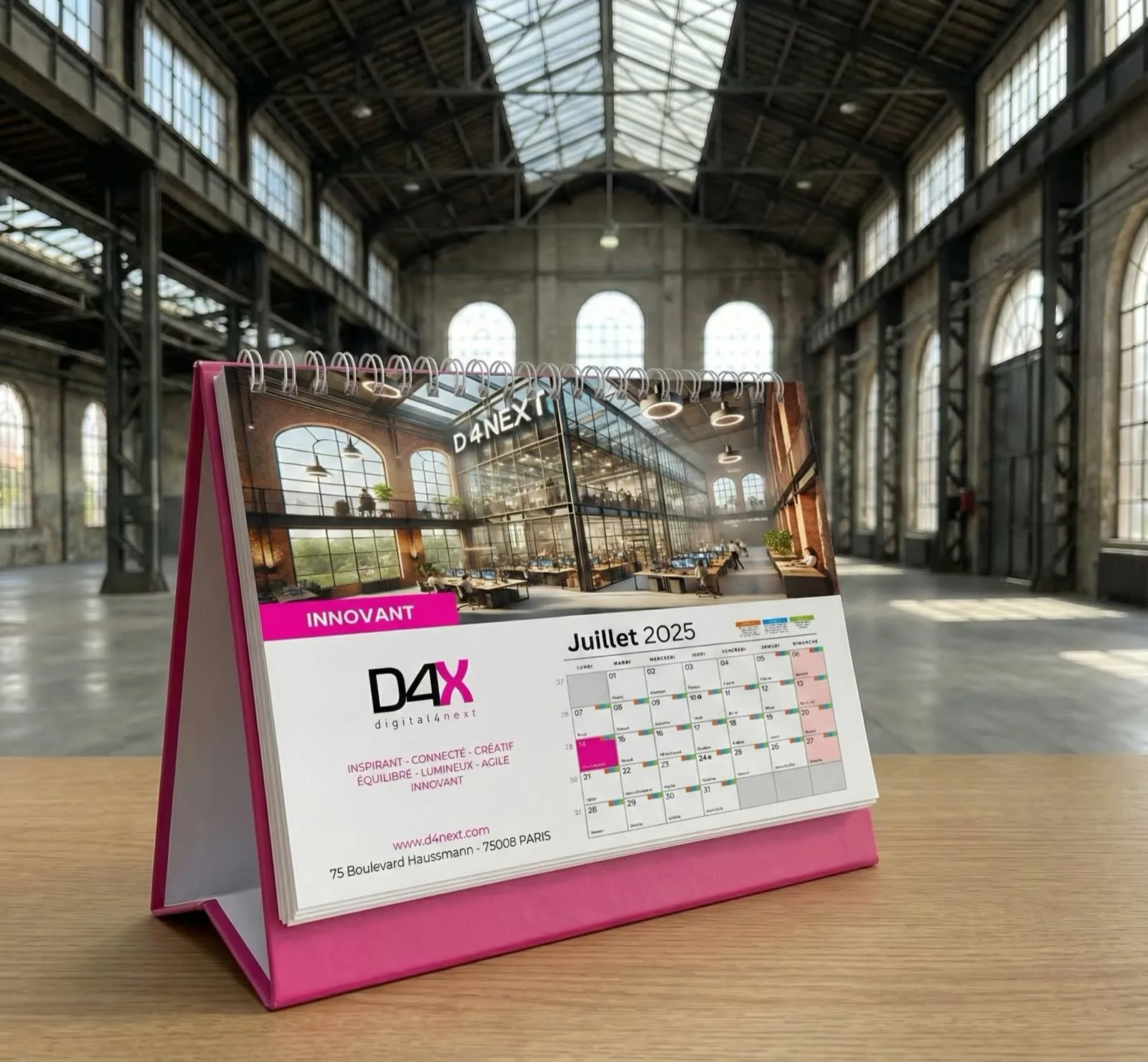 Calendrier D4next 2025, réalisation du P’tit Studio